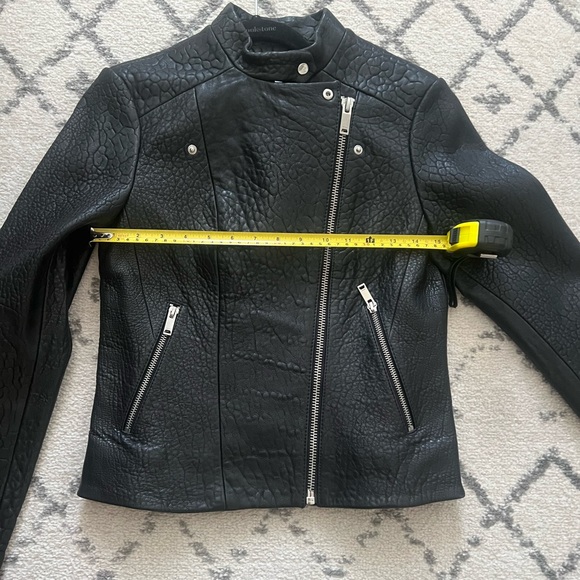 Reiss Luella Texture Leather Biker Jacket. Size 2 - Picture 12 of 14